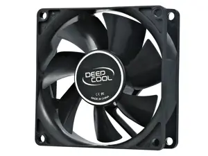 "DeepCool XFAN80", ventiliatorius, 8 cm, 1800 aps/min, 20,3 dB, 21,8 cfm, juodas