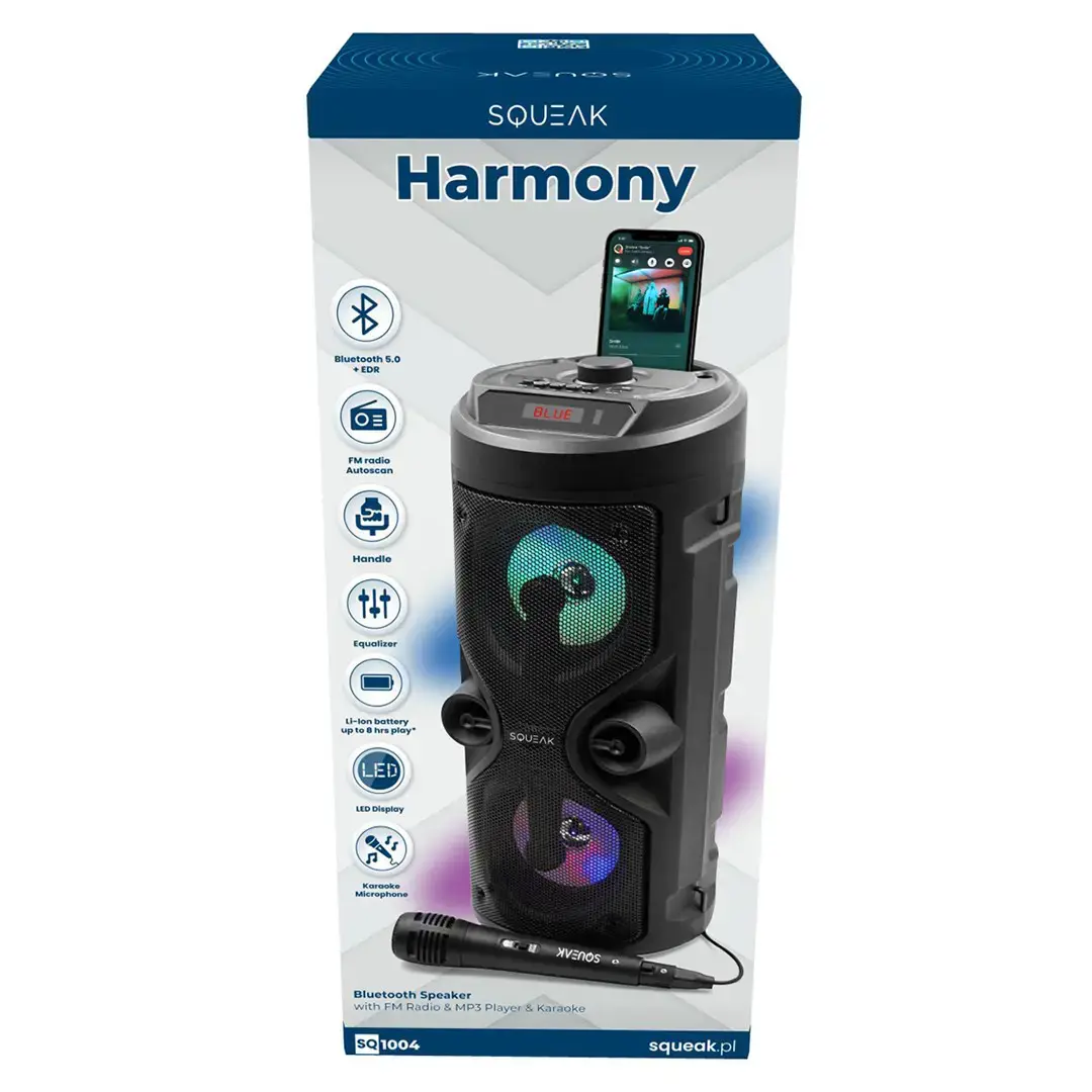 "SQUEAK" KARAOKĖS GARSIAKALBIS HARMONY BT 5.0 SQ1004