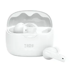 JBL belaidės ausinės "Tune Beam", baltos spalvos