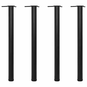 Reguliuojamo aukščio stalo kojos, 4vnt., juodos spalvos, 870mm