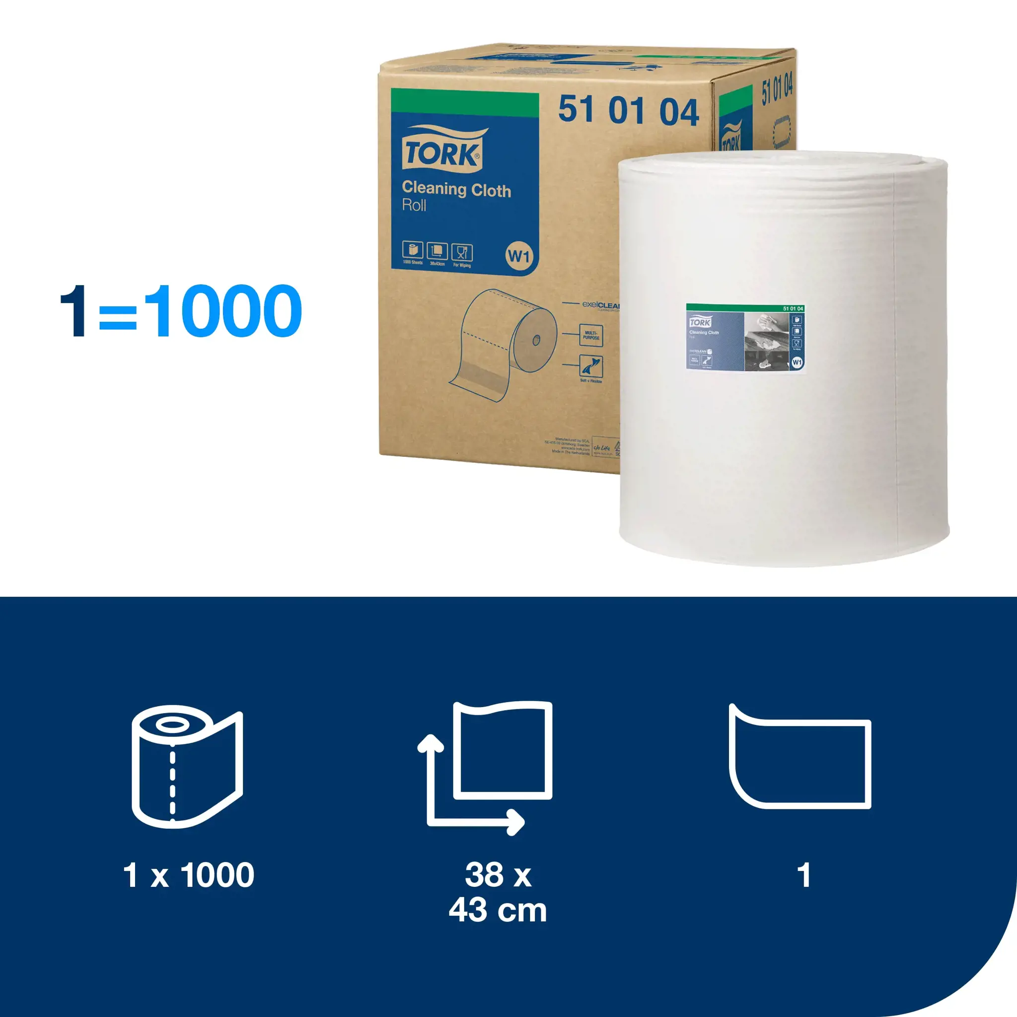 TORK valymo šluostė 510104