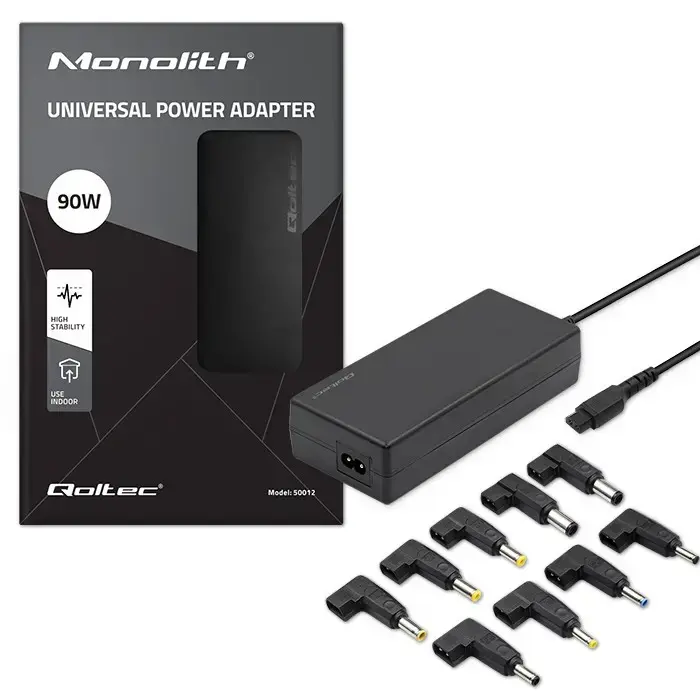 QOLTEC 50012 Qoltec Universalus maitinimo adapteris 90W 8 kištukai + maitinimo kabelis
