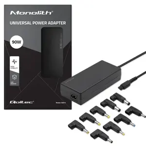 QOLTEC 50012 Qoltec Universalus maitinimo adapteris 90W 8 kištukai + maitinimo kabelis