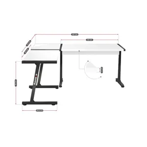 ŽAIDIMŲ STALAS HUZARO HERO 6.0 WHITE