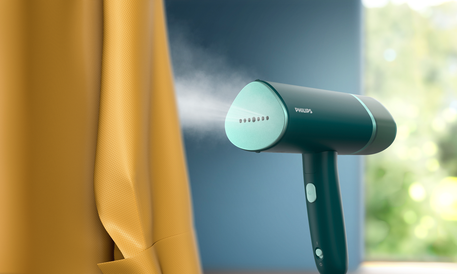 Philips 3000 series STH3020/70 Handheld Steamer, Portable steam cleaner, 0.12 L, Green, Buttons, 2 m, 0.12 L