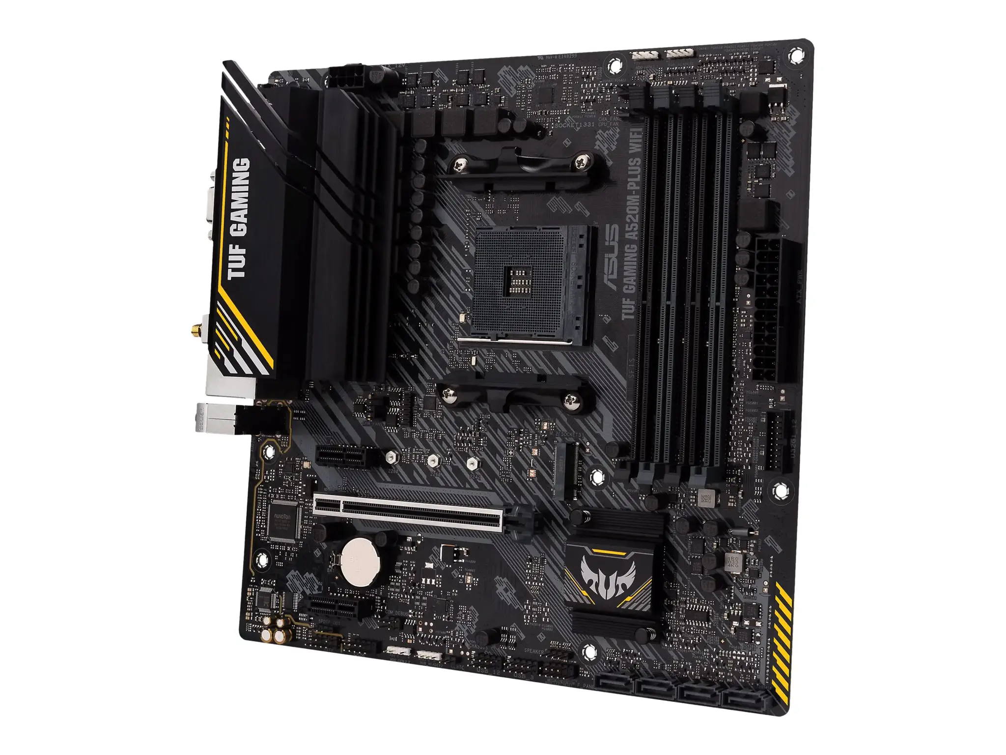ASUS TUF GAMING A520M-PLUS WIFI, AMD, "Socket AM4", "AMD Ryzen™ 3", "AMD Ryzen™ 5", "AMD Ryzen™ 7", 3 kartos "AMD Ryzen™ 9", 5 kartos "AMD Ryzen 9", "Socket AM4", DDR4-SDRAM, 128 GB