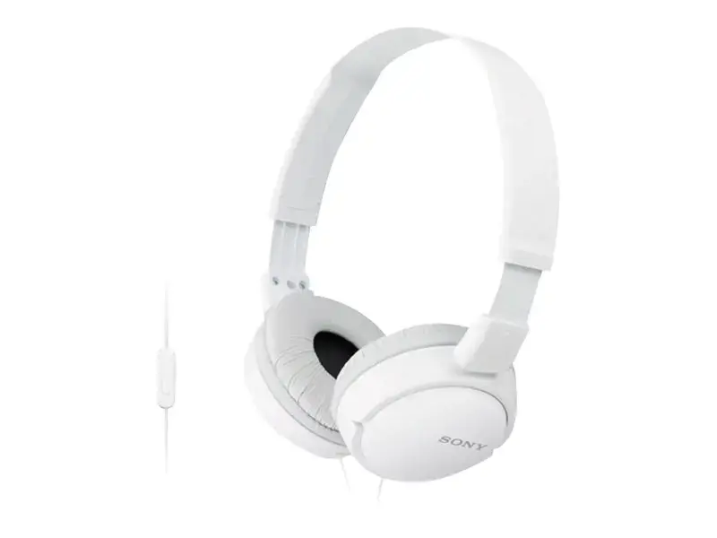 "Sony MDR-ZX110AP", laidinis, 12-22000 Hz, skambučiai/muzika, 120 g, ausinės, baltos spalvos