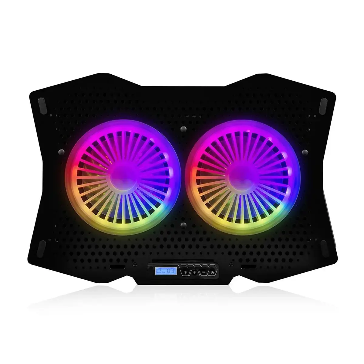 MODECOM CF18 RGB TYLUSIS VENTILIATORIUS JUODAS NEŠIOJAMOJO KOMPIUTERIO AUŠINIMO STOVAS