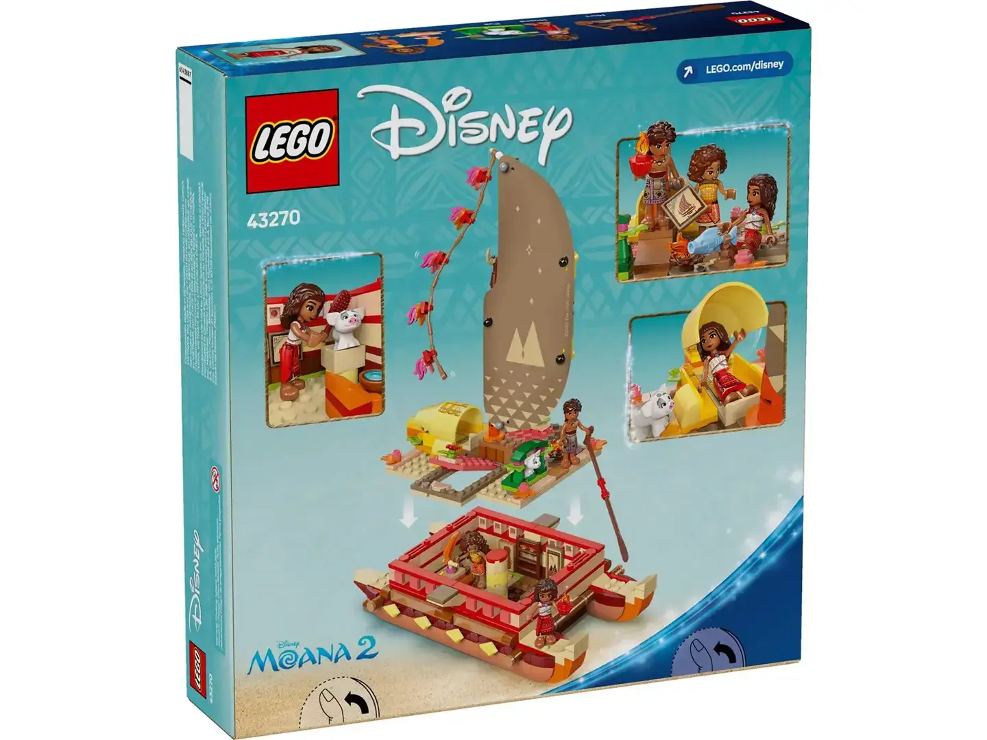 LEGO DISNEY 43270 Moana's Adventure Canoe