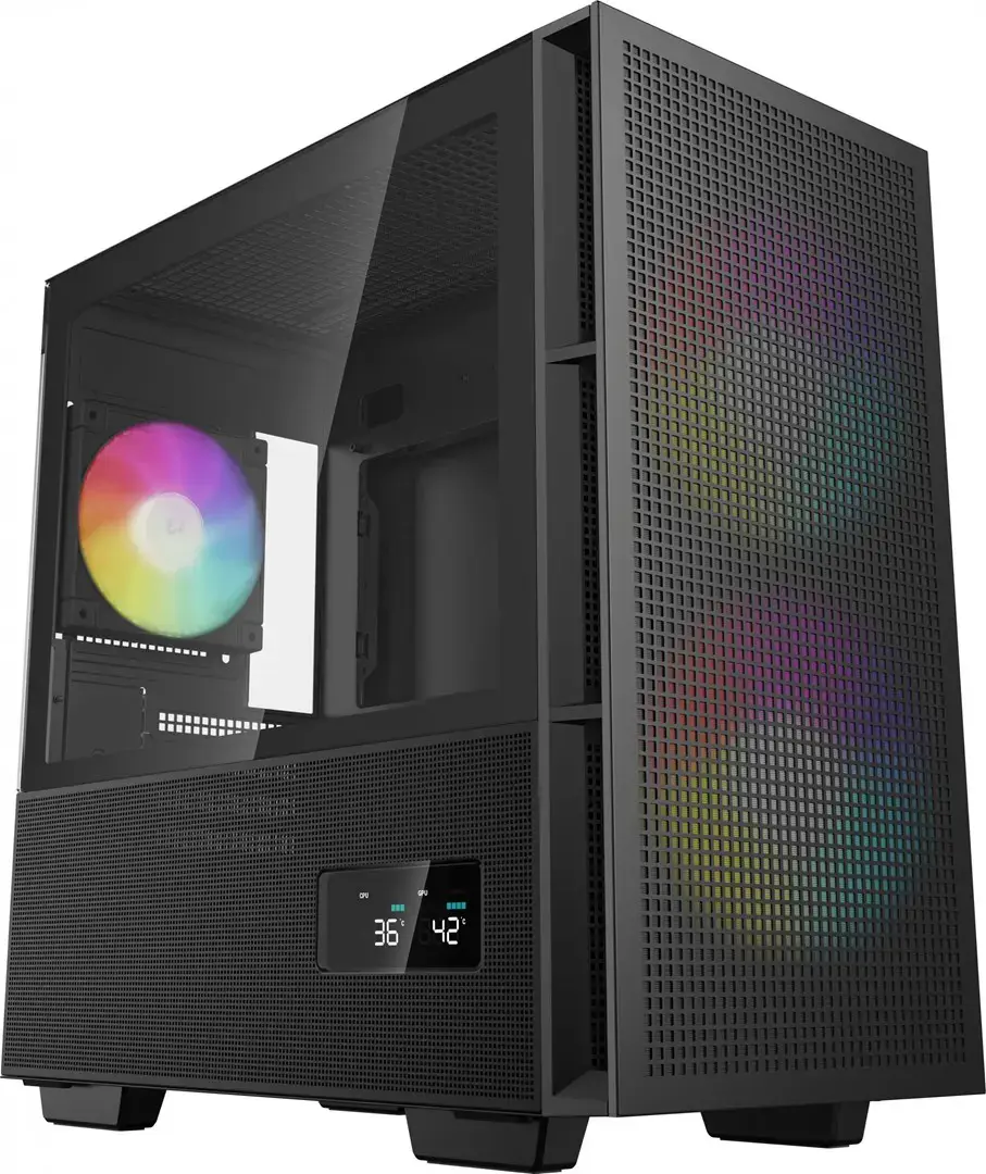 "Deepcool CH360 Digital MID TOWER CASE", juoda