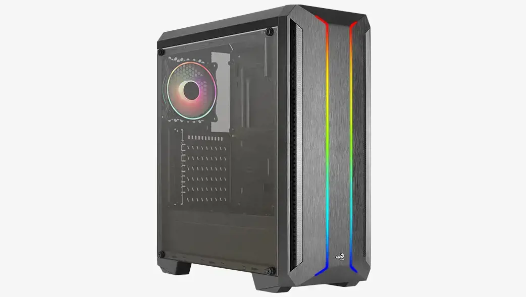 "Aerocool Skyline ARGB", asmeninis kompiuteris, juodas, ATX, micro ATX, Mini-ITX, ABS, SPCC, 15,5 cm, 38 cm