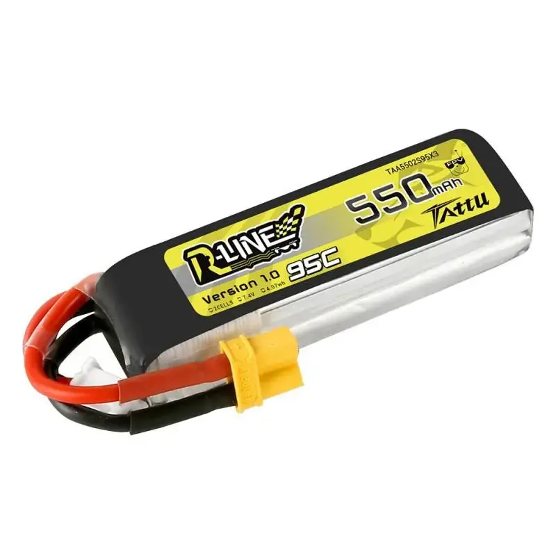 Akumuliatorius Tattu R-Line 550mAh 7.4V 95C 2S1P XT30