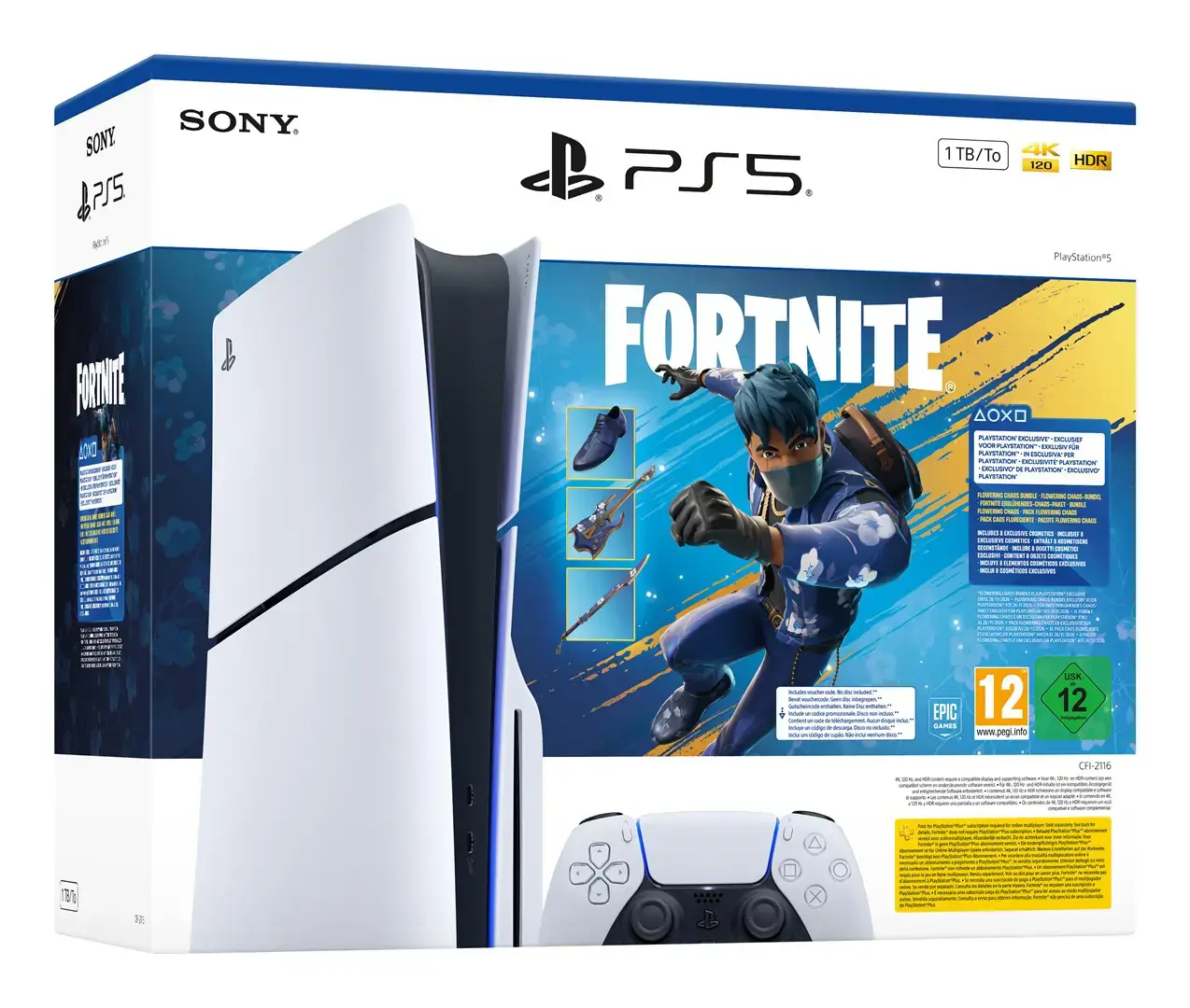 Sony PlayStation 5 Slim Console + Fortnite Blooming Chaos