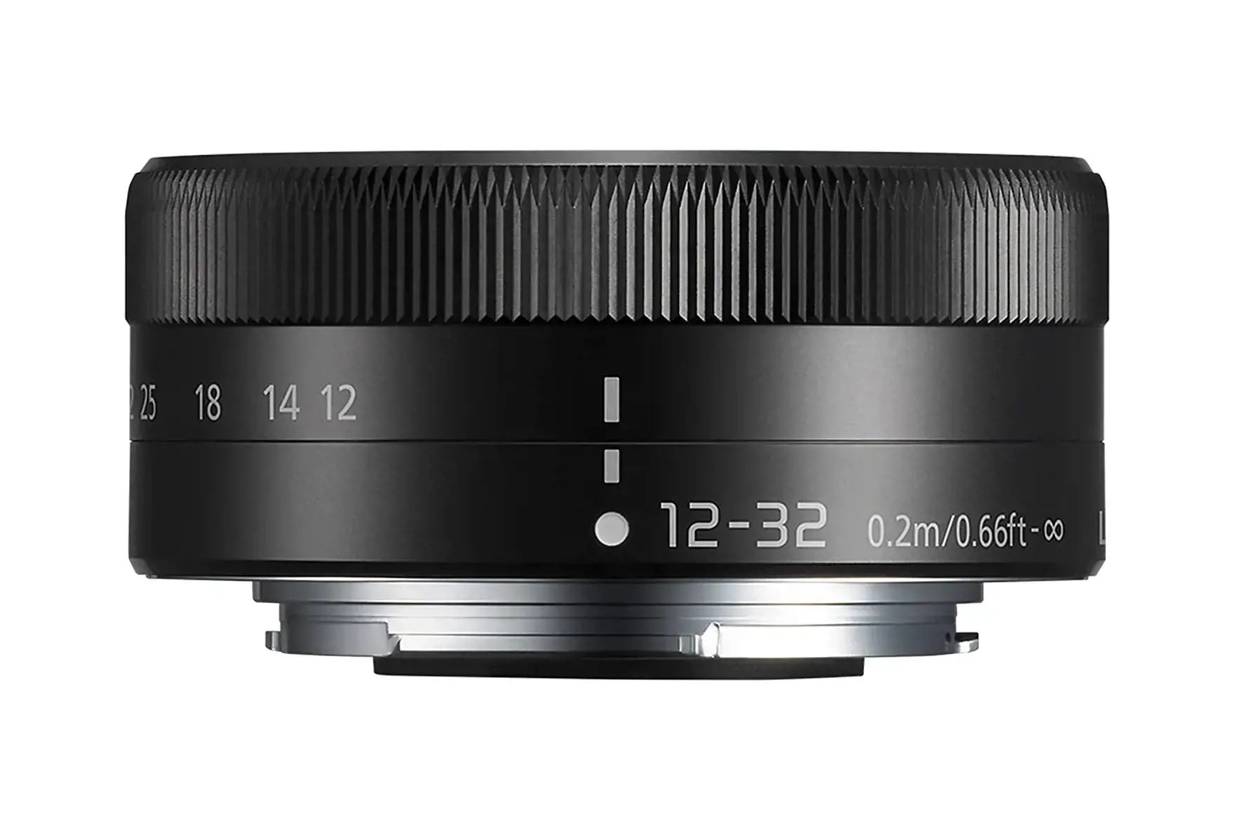 "Panasonic Lumix G Vario 12-32mm f/3.5-5.6 ASPH./MEGA O.I.S.", juodas