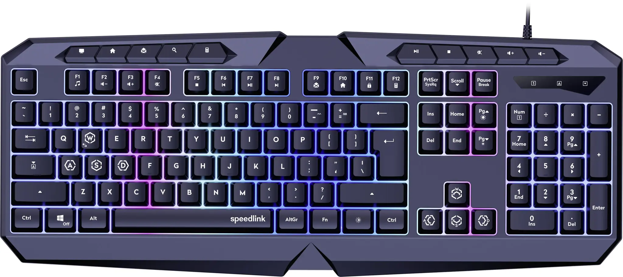 Speedlink keyboard Ludicium RGB Rainbow US (SL-670004-BK-US)