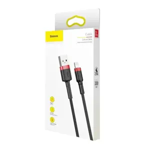 Baseus CALKLF-A19 USB Lightning kabelis 2.4A | 0.5m raudonas+juodas
