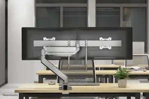 "Neomounts by Newstar Select" monitoriaus laikiklis ant stalo, tvirtinimas per laikiklį, 8 kg, 25,4 cm (10"), 81,3 cm (32"), 100 x 100 mm, sidabrinis
