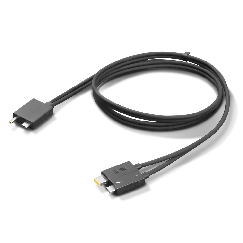 Lenovo 4X91K16970, vyriškas, vyriškas, 0,7 m, juodas, 40 Gbit/s, RoHS REACH UL62368