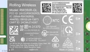 HP 5G Modem m.2 WWAN 4G/5G Sub-6 GHz FM350-GL Mobile Broadband Cellular (compatible with WWAN-ready…