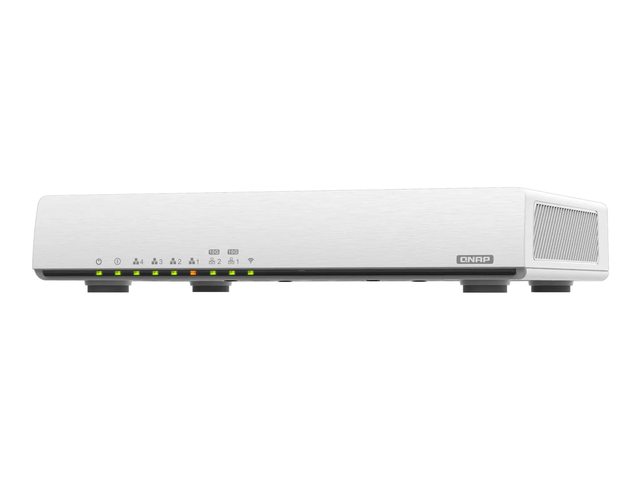 QNAP QHora-301W, "Wi-Fi 6" (802.11ax), dviejų dažnių (2,4 GHz / 5 GHz), Ethernet LAN, baltas, stalinis maršrutizatorius
