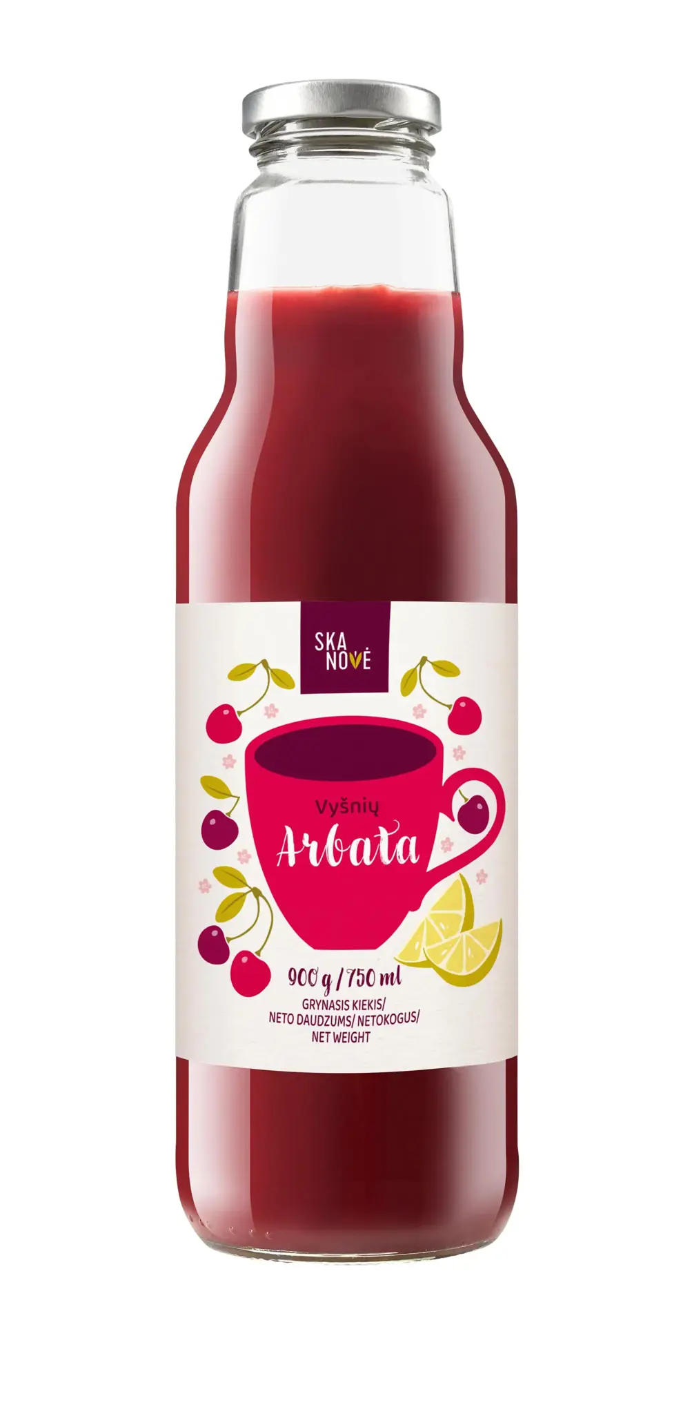 Vyšnių arbata SKANOVĖ, 750 ml
