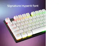 "HyperX" pilnas klavišų rinkinys, klaviatūros dangtelis, baltas