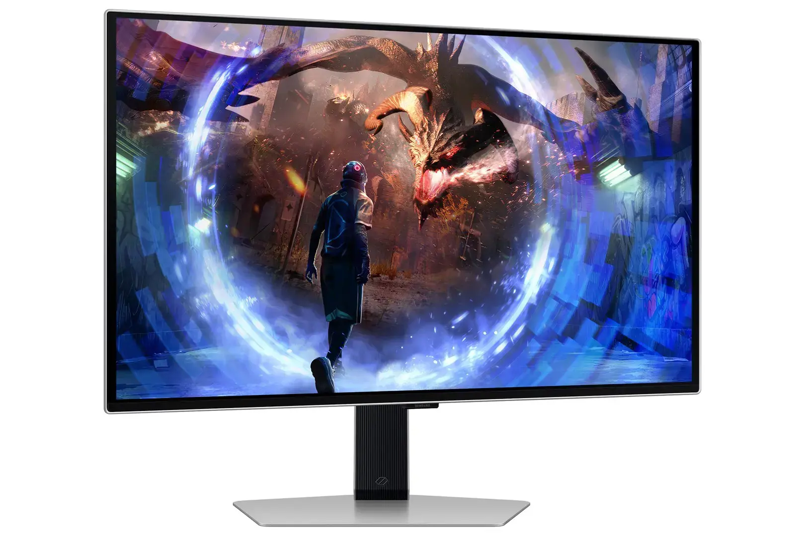 Samsung G60SD computer monitor 68.6 cm (27") 2560 x 1440 pixels Quad HD OLED Silver