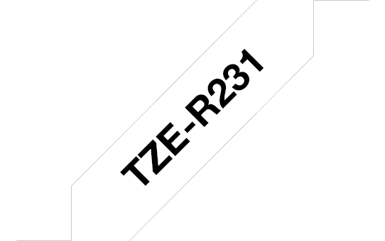 Brother TZE-R231, juoda ant balto, TZe, juoda, terminis perkėlimas, Brother, PT-1000 GL-100 GL-200 PT-1000L PT-1005 PT-1010 PT-1010L PT-1080 PT-1090 PT-1290 PT-1280VP PT-1750...