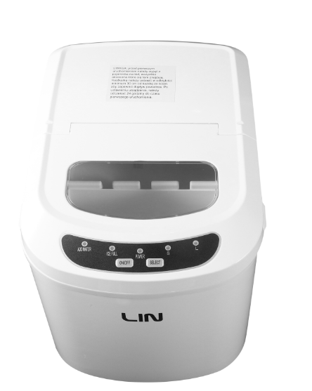 Nešiojamas ledo kubelių gaminimo įrenginys LIN ICE PRO-W12 baltas