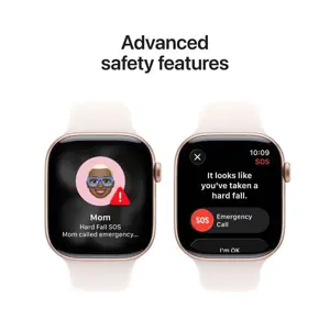 Apple Watch Series 11 GPS 46mm Rose Gold Aluminium Case with Light Blush Sport Band - S/M | Apple