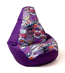 Sako maišelis puffe Pear print purple-WOW L 105 x 80 cm