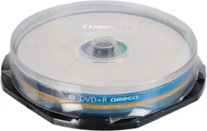 "Omega DVD+R" 4,7 GB 16x 10 vnt.