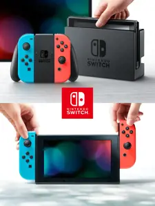 "Nintendo Switch", "Nintendo Switch", 768 MHz, 4000 MB, mėlyna, pilka, raudona, analoginis / skaitmeninis, D-pad