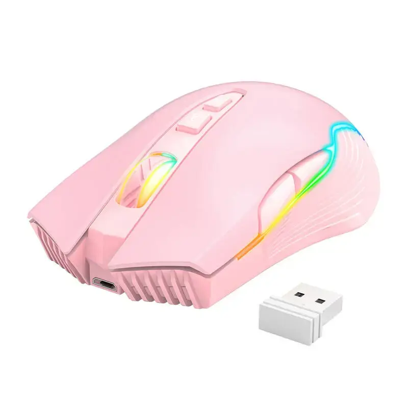 Onikuma wireless mouse CW905 RGB pink