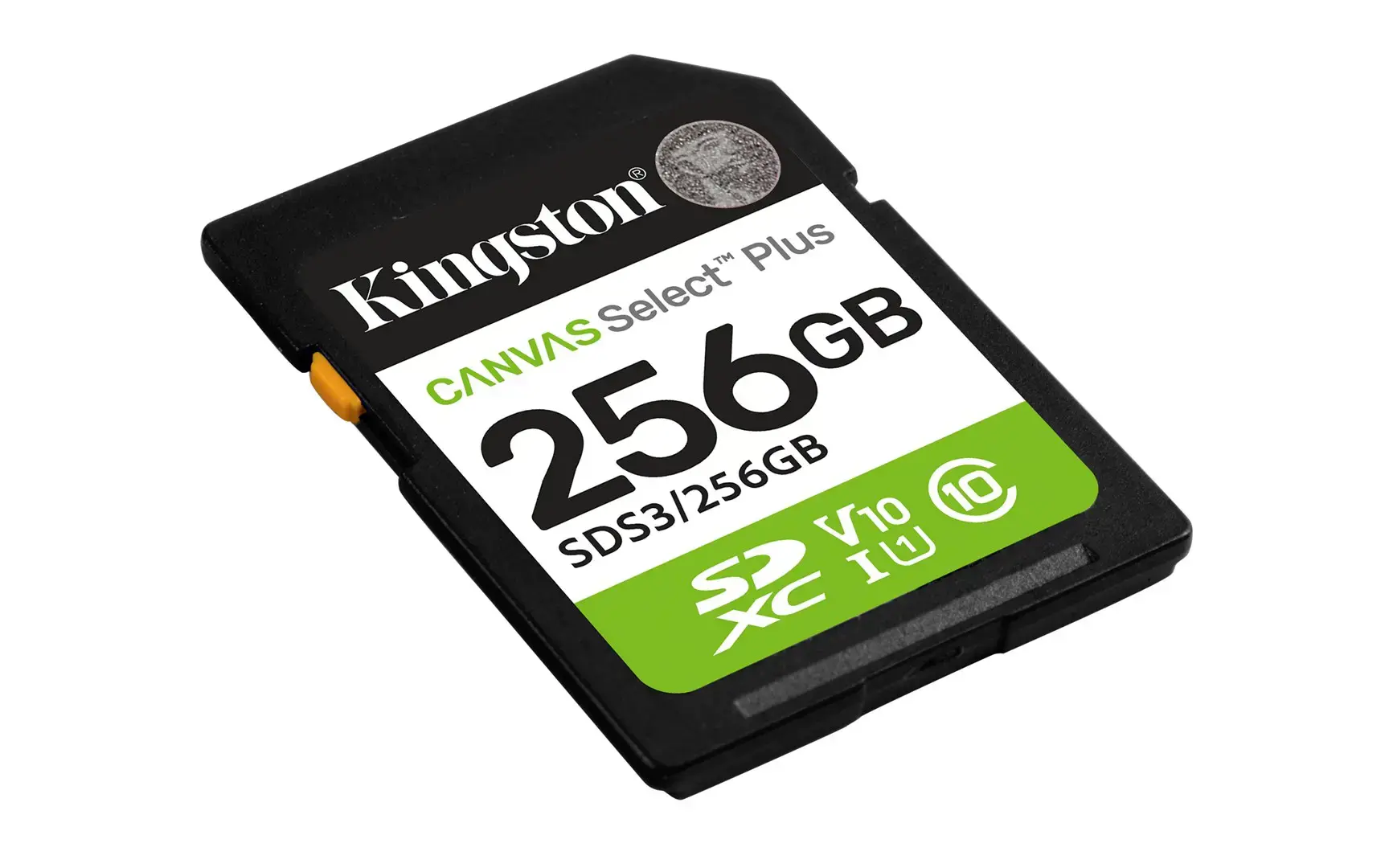 Kingston Canvas Select Plus | 256 GB | SD | Flash memory class Class 10, UHS-I, U1/U3, Video Class 10/30