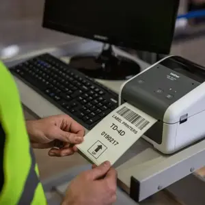 Brother TD-4520DN, tiesioginio terminio spausdinimo, 300 x 300 DPI, 152 mm/s, laidinis, pilkas, baltas