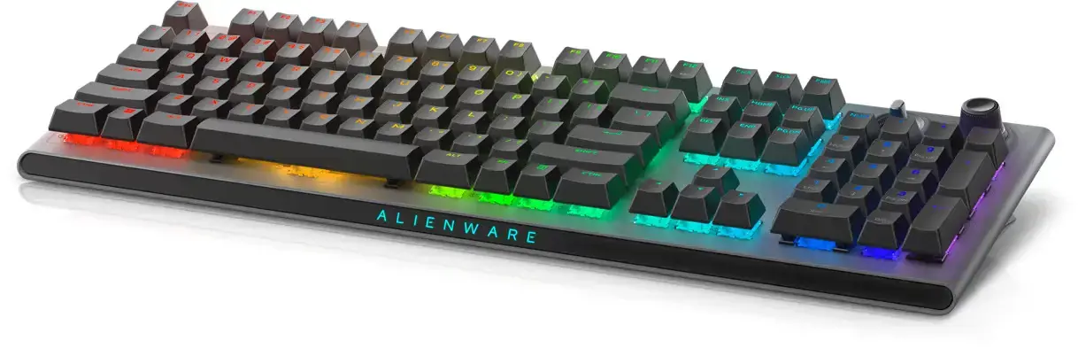 "Alienware AW920K", pilno dydžio (100%), RF belaidis, mechaninis, RGB LED, pilkas