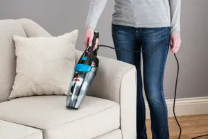 "Bissell" dulkių siurblys "Featherweight Pro Eco", veikiantis su laidu, rankinis ir rankinis, 450 W, veikimo spindulys 6 m, mėlynas/titaninis, garantija 24 mėn.