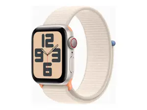 "Apple Watch SE 2023" GPS + mobilusis ryšys 40 mm sportinė kilpa, žvaigždėta šviesa (MRG43ET/A)
