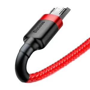 Baseus Cafule Cable Durable Nylon Braided Wire USB | micro USB QC3.0 1.5A 2M red (CAMKLF-C09)