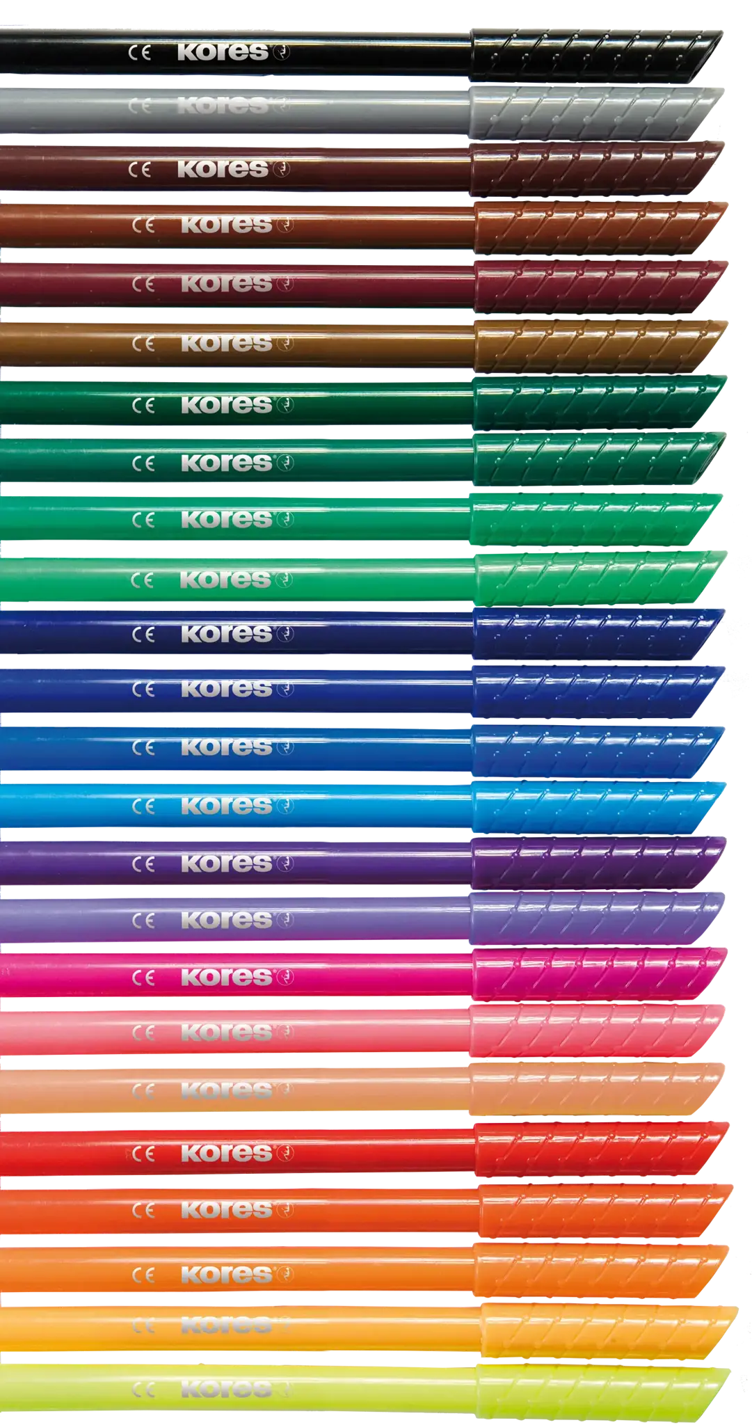 Flomasteriai KORES FINE TIP, 24 spalvų