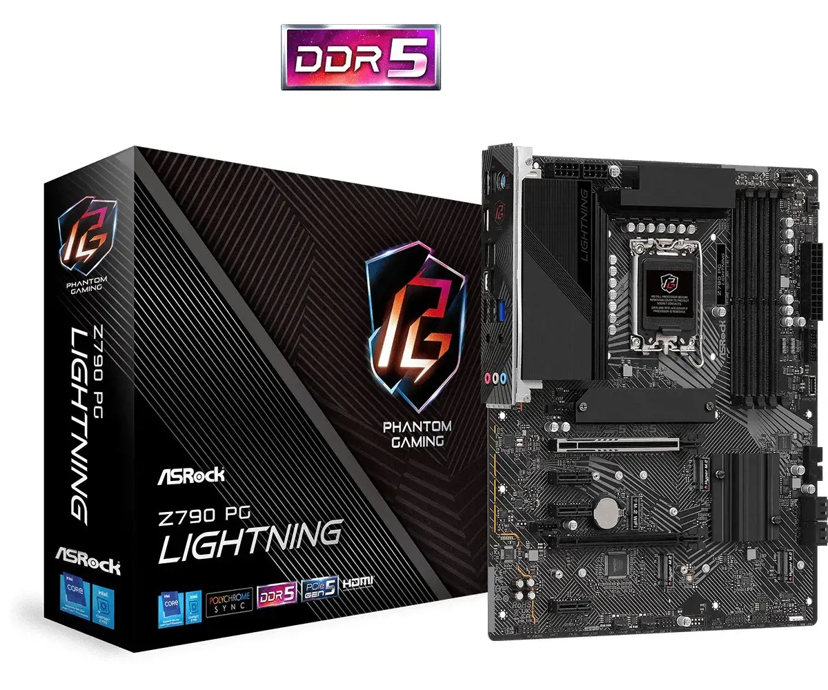 ASROCK Z790 PG LIGHTNING LGA1700 ATX MB 4xDDR5 4xSATA