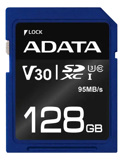ADATA 128GB SDXC UHS-I U3 V30S 95MB/60MB