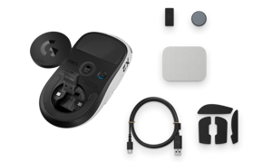 Logitech G Pro X2 Superstrike Belaidė žaidimų pelė RF Wireless 44000 DPI, Lunar Eclipse