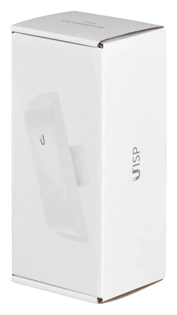 "Ubiquiti NanoStation LocoM5", 5 GHz, 150+ Mbps, veikimo spindulys 10+ km, 13 dBi, tvirtinimo ant stulpo rinkinys, maitinimo būdas - pasyvus maitinimas per Ethernet, airMAX, ES
