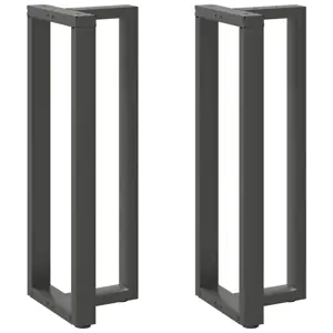 Baro stalo kojos, T formos, 2 vnt., antracito spalvos, 40x35x(110-111) cm, plienas