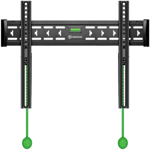 ONKRON Fixed TV Wall Mount for 43 to 85-inch Flat Panel TVs Digital Panels 68,2 kg, Black