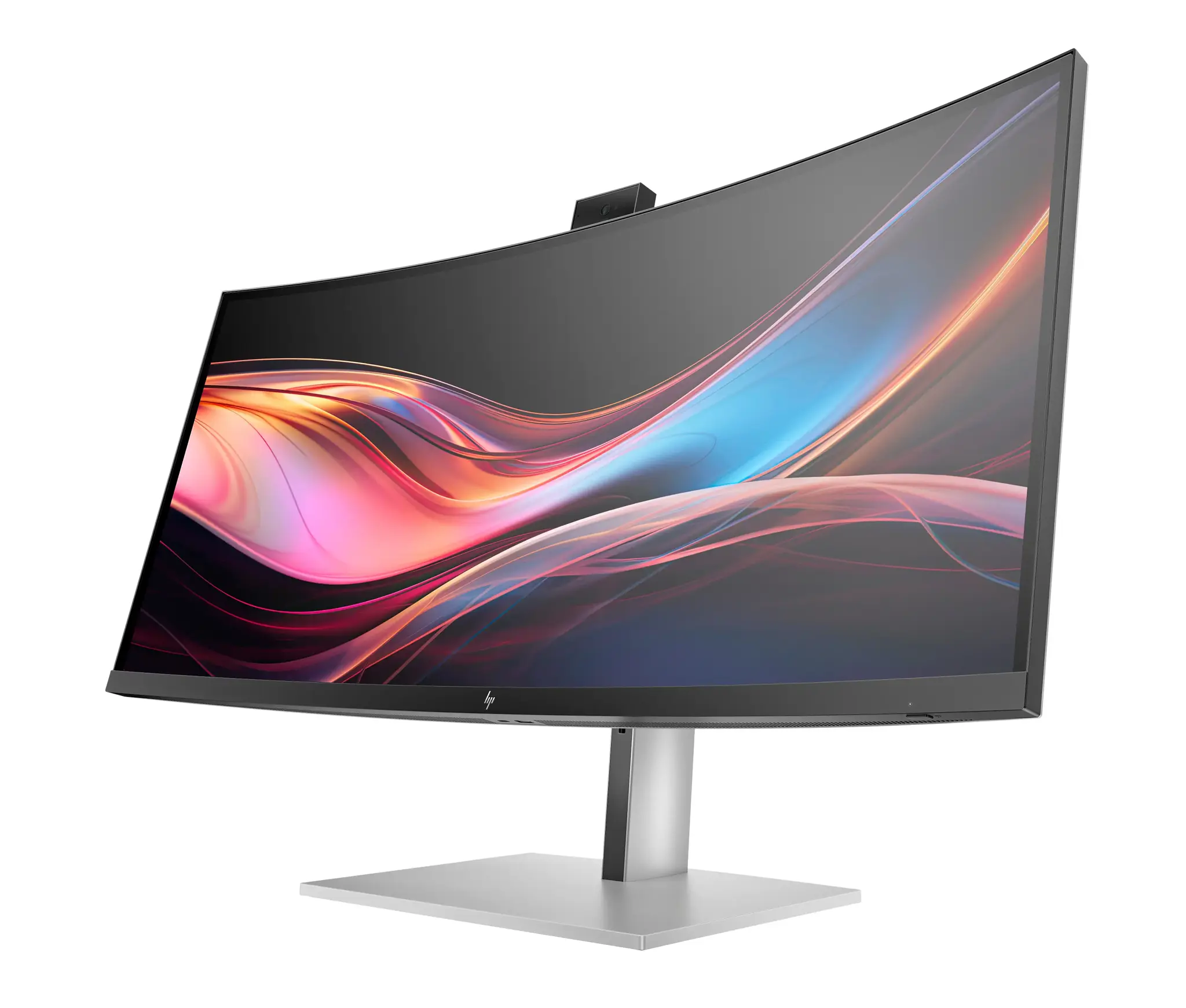 HP 734pm Series 7 Pro Curved Conferencing Monitor - 34" 3440x1440 WQHD 400-nit 120Hz AG, Curved, IPS HDR, USB-C(100W/65W/15W)/HDMI/DisplayPort Daisy-Chain, 5x USB-A, speakers, 5MP webcam, RJ-45 LAN, height adjustable/tilt/swivel, 3 years