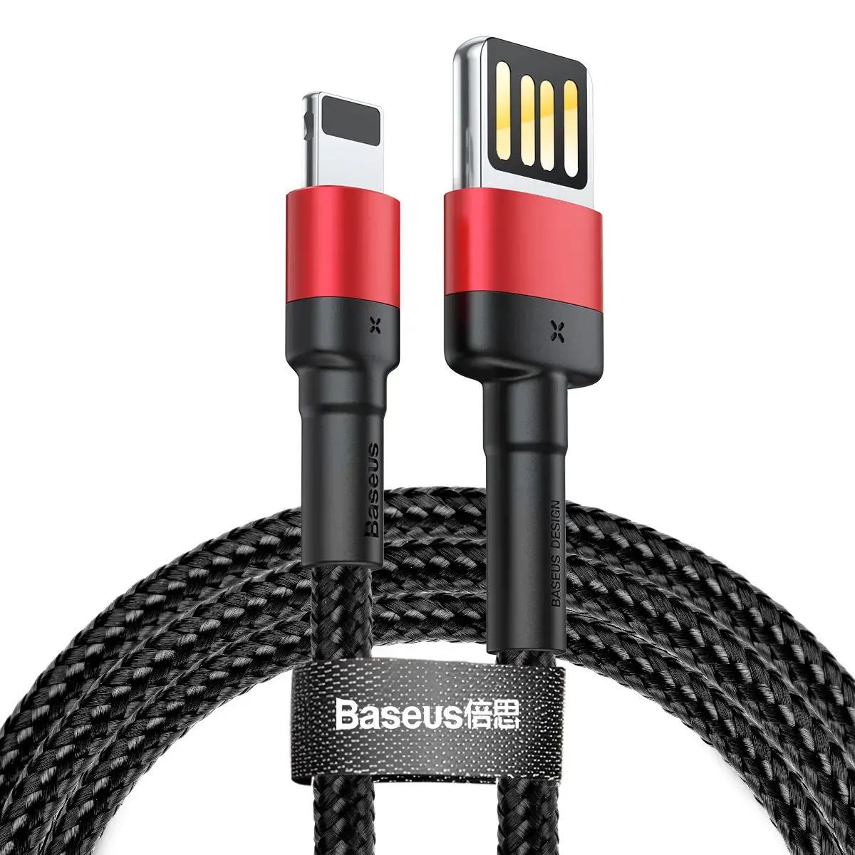 "Baseus Cafule PD2.0" 100 W greitasis įkrovimas USB C tipo kabeliui (20 V 5 A) 2 m raudona+juoda