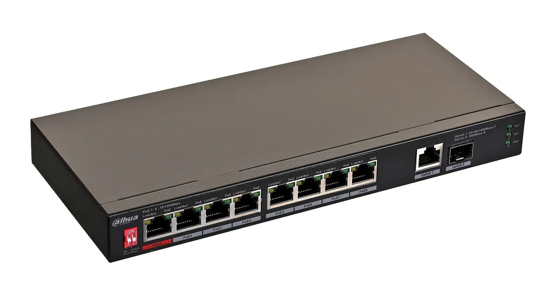 NET SWITCH 10PORT 8POE/PFS3110-8ET1GT1GF-96 DAHUA
